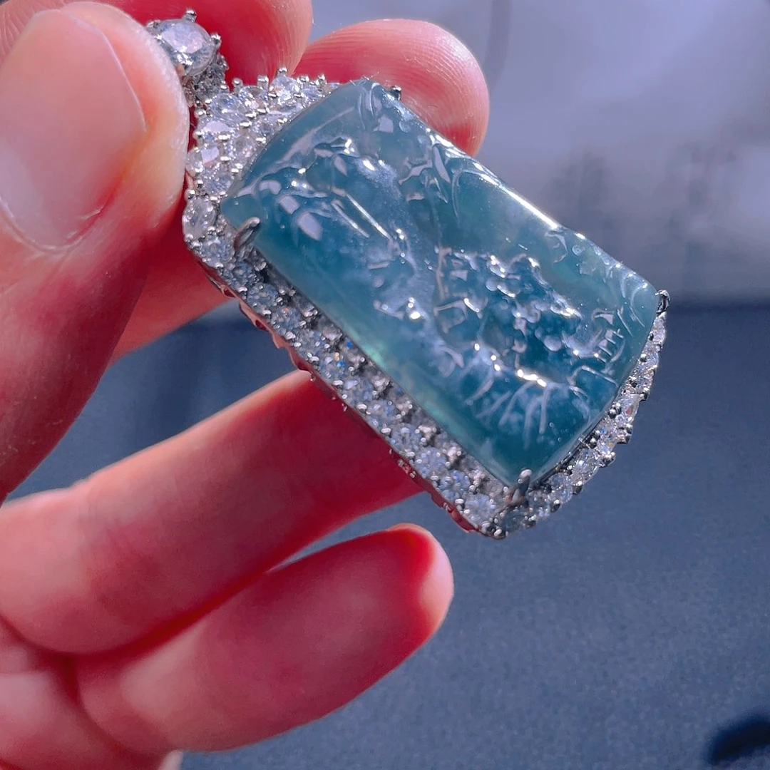 翡翠未镶嵌吊坠(不含链)