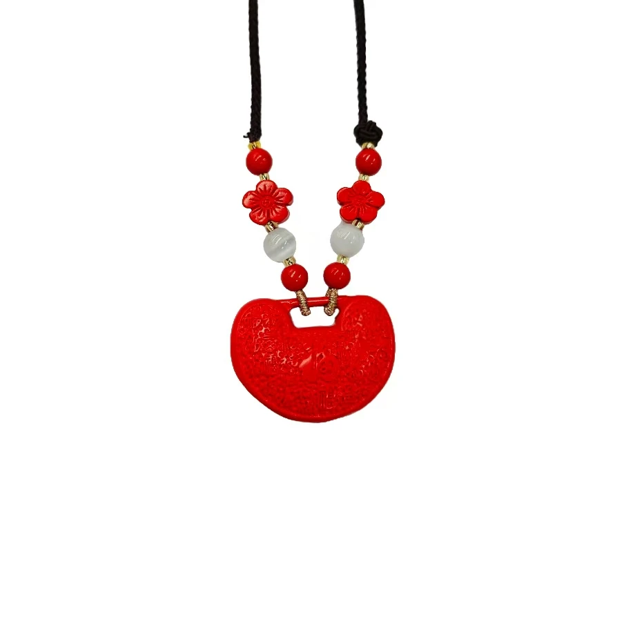 天然辰砂朱砂吊坠H05-84赠链礼盒（多样性发）