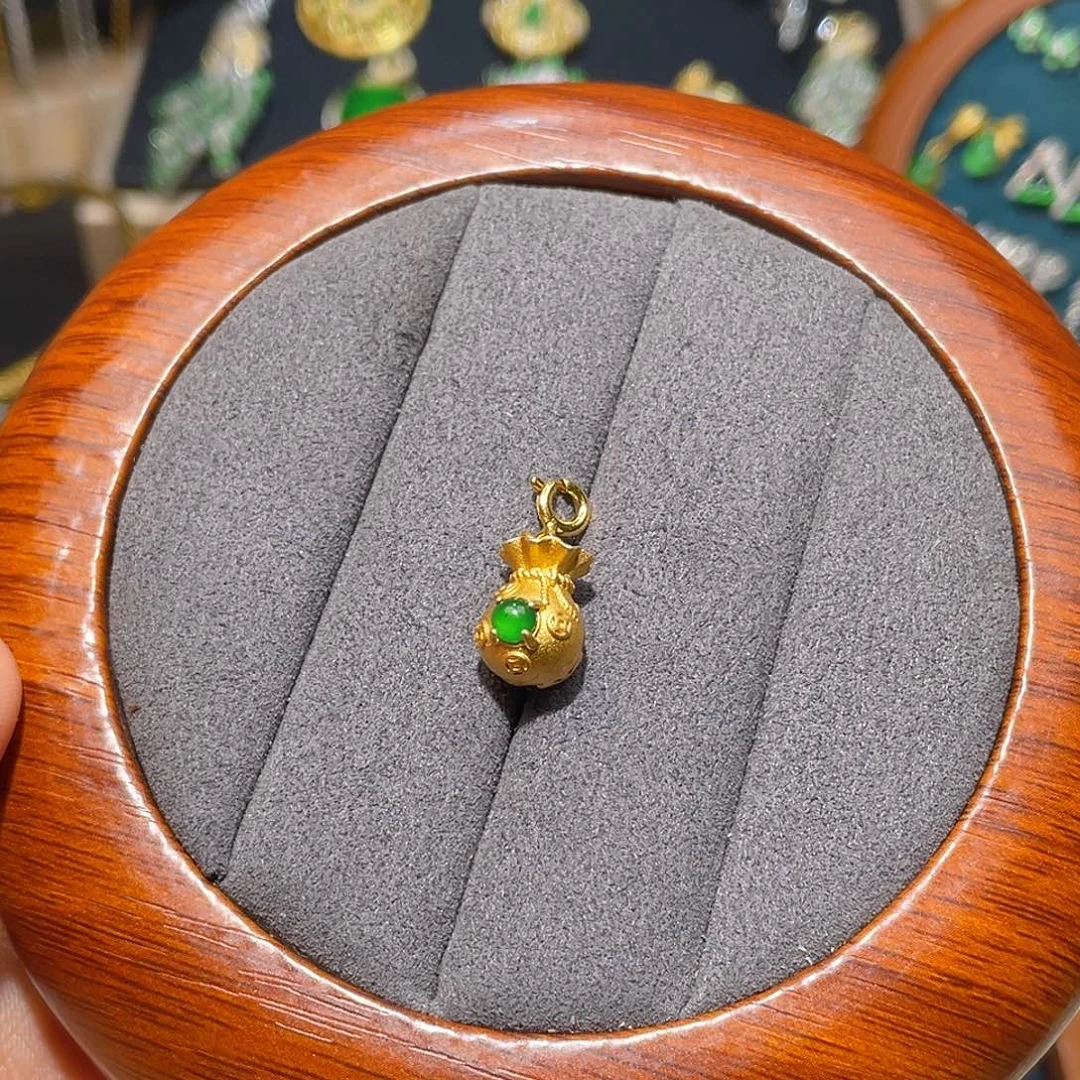 颈饰银S925镶嵌翡翠