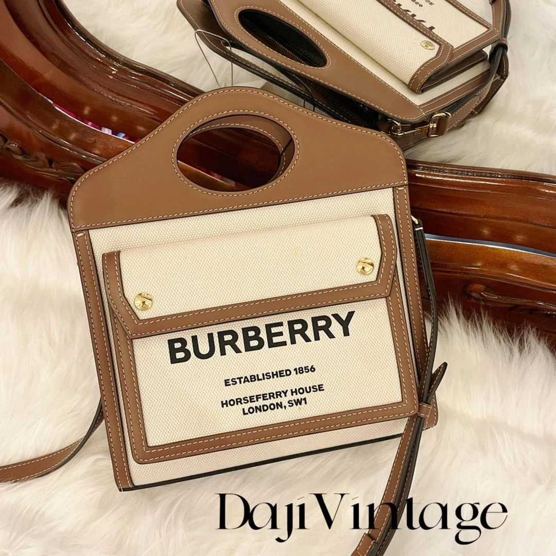 大吉中古/Burberry博柏利小号pocket斜挎包