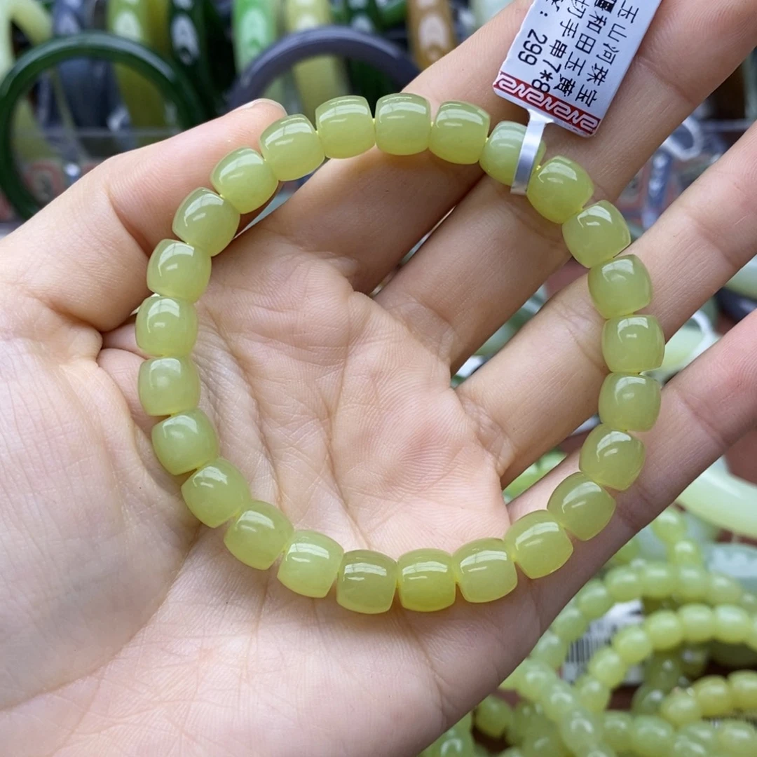 和田玉未镶嵌手串卡8