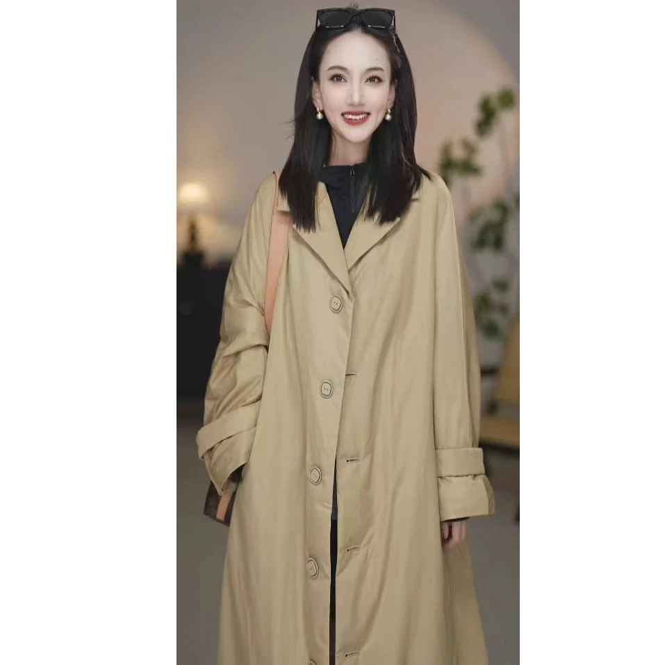 阿玛施【官方正品】25新款时尚加厚保暖中长款新雪丽棉服5400960