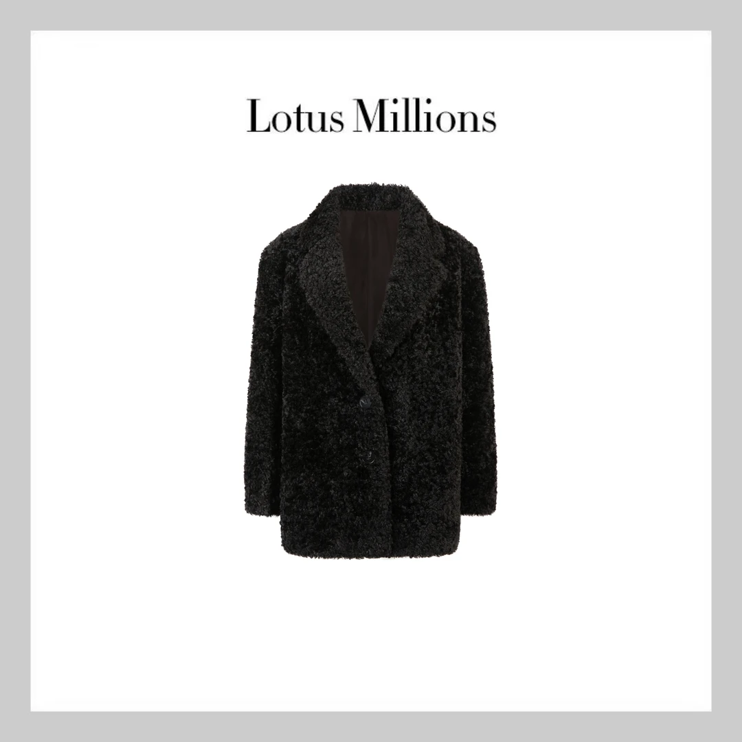 人造皮草 莲的百万2024新款女士气质加厚轻奢外套