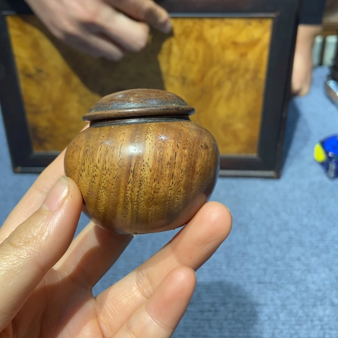 香榧木花梨小香粉罐……