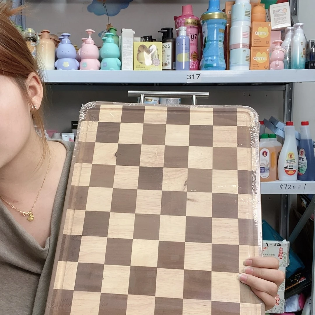 三四家乌檀木棋盘格菜板
