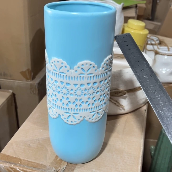 陶瓷花瓶摆件外贸出口（微瑕）高29口10公分