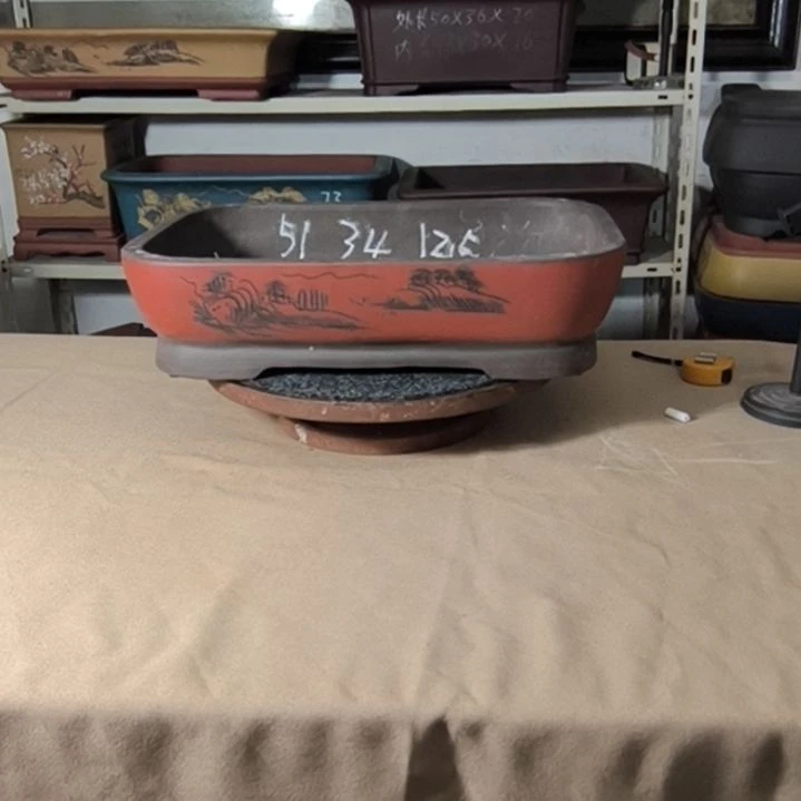 花盆紫砂红色大号水底