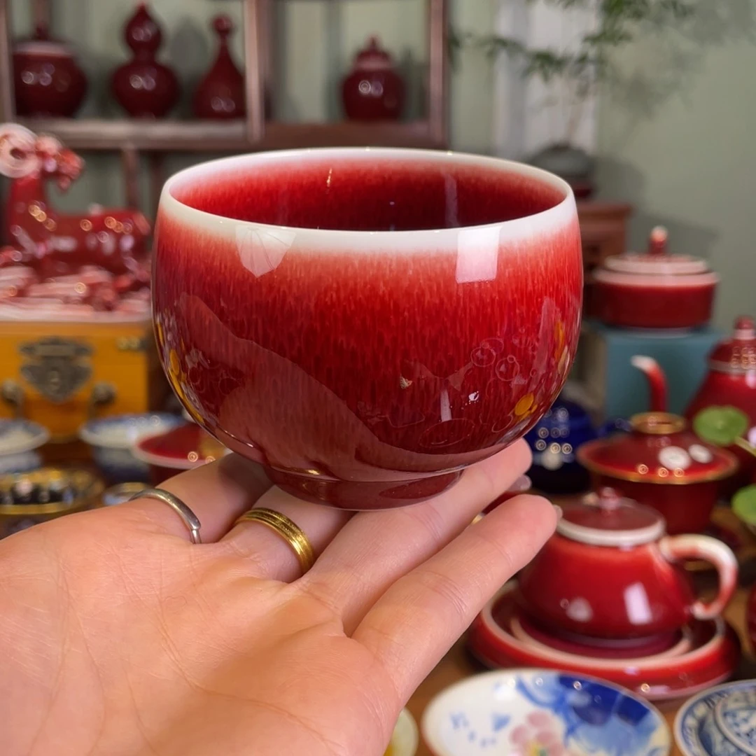 清欢雅玩原矿郎红福利大苹果杯