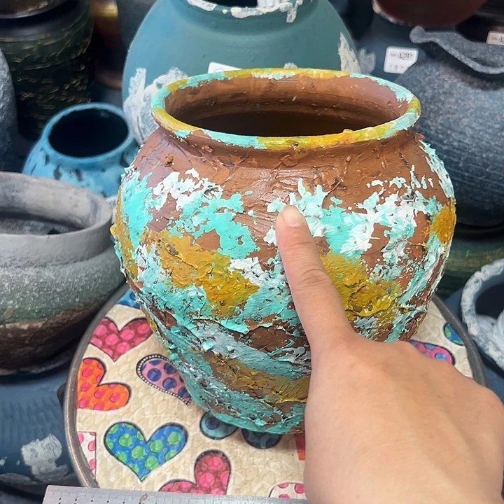 粗陶盆默认打孔高20口14