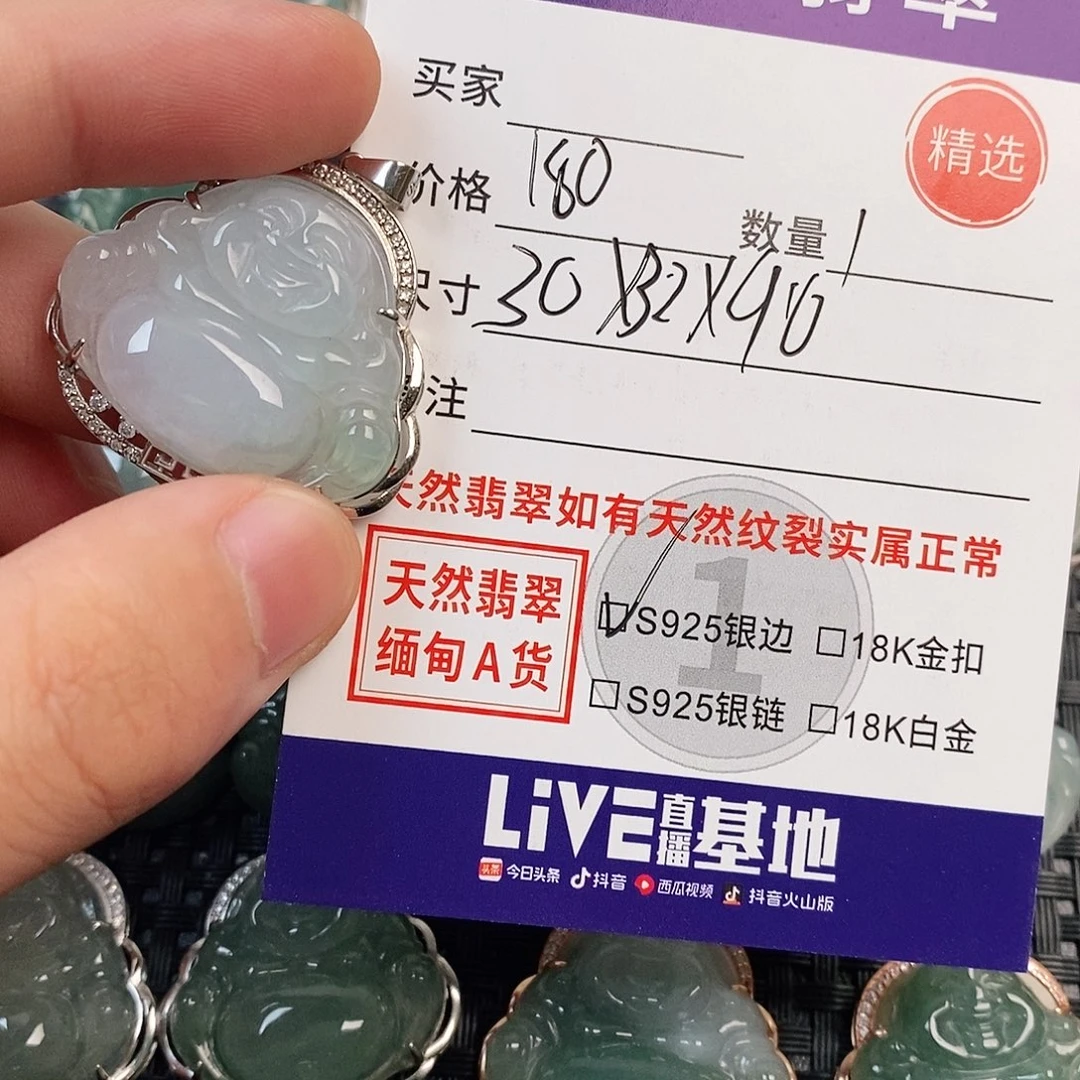 翡翠银S925镶嵌颈饰