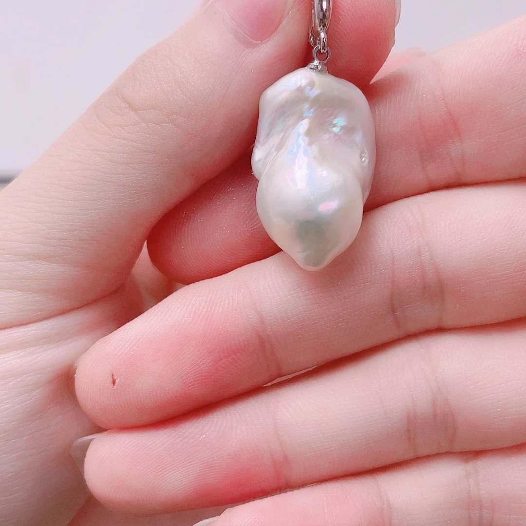 淡水珍珠银S925镶嵌颈饰