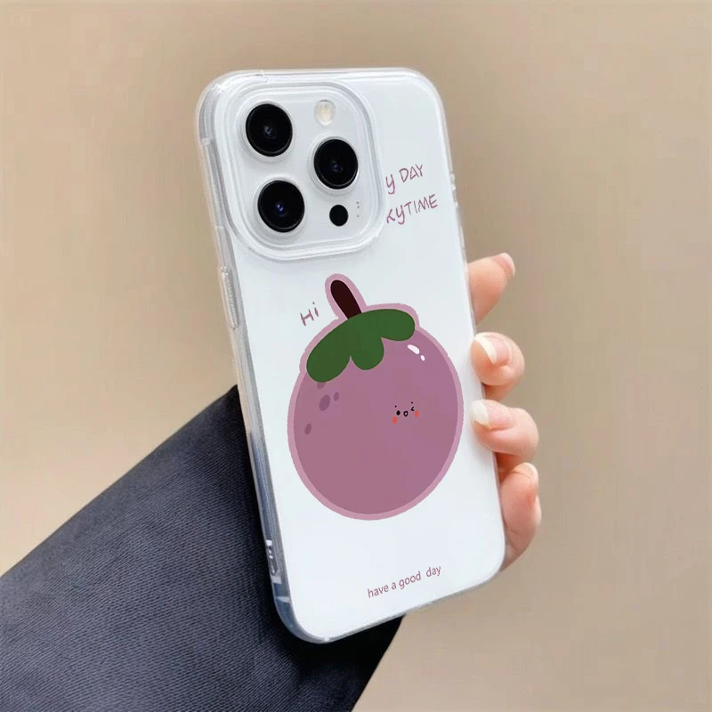 紫色西红柿IMD手机壳适用苹果华为vivo小米oppo女款iphone16/15