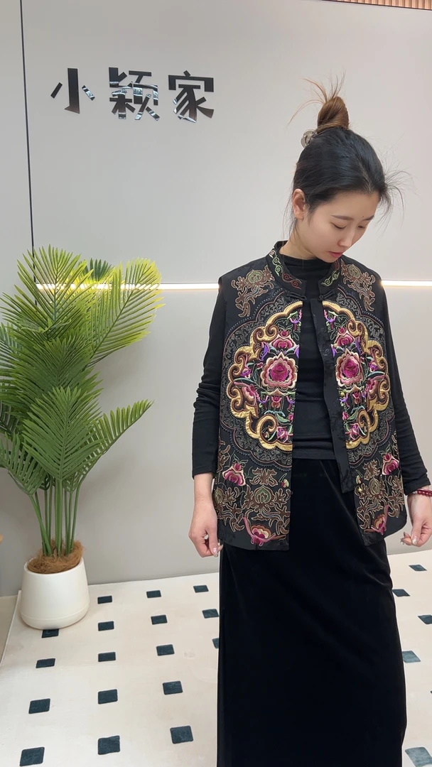 尚品花开富贵重工刺绣马甲（新链接）