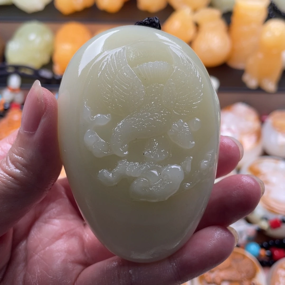 路***漫石材天然古青石手把件