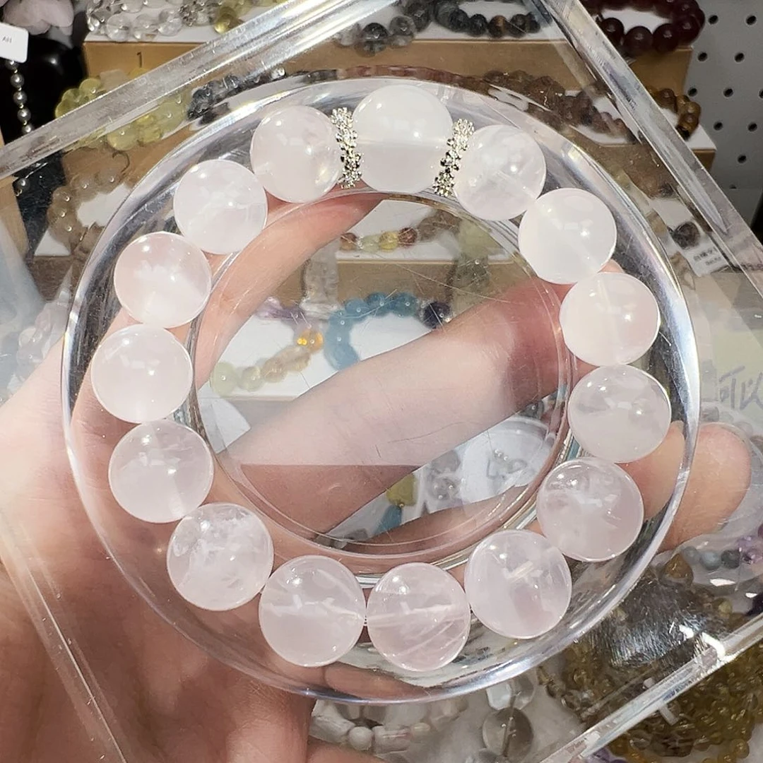 手串未镶嵌水晶雪花白幽灵