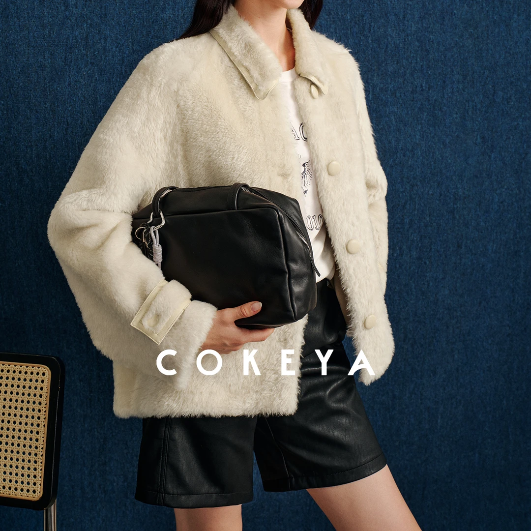 COKEYA/M1U系“保龄球包”~佰分佰羊皮革轻涂工艺手提/斜挎皮包