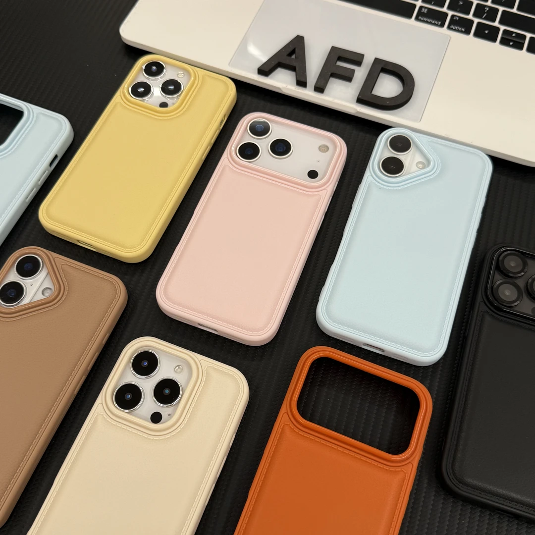 GGBond秋冬鼓包荔枝纹适用苹果16/17promax手机壳iPhone15/13软14