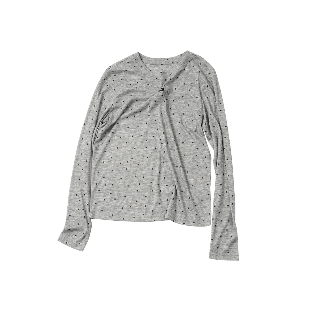 【小波点圆领长袖】YSCX59134温柔知性风时尚波点百搭秋季长袖