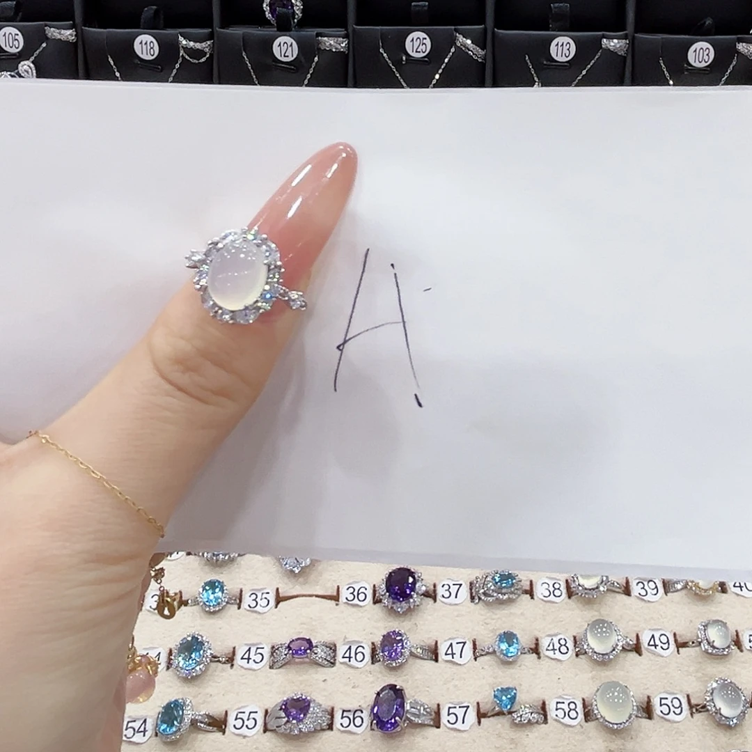 *****蛇纹石玉银S925镶嵌戒指