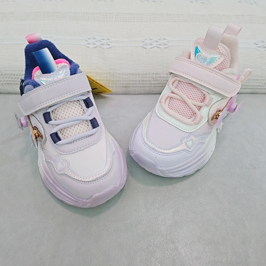 儿童运动鞋公主风减震加绒加厚保暖耐磨运动鞋休闲鞋