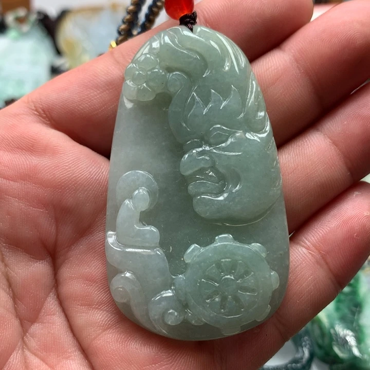 翡翠颈饰未镶嵌保真天然a货翡翠