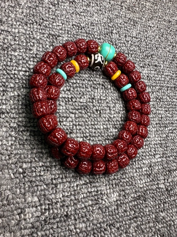 盘龙纹双圈11➕ 藏式直切 机刷牛津红 颜色好看