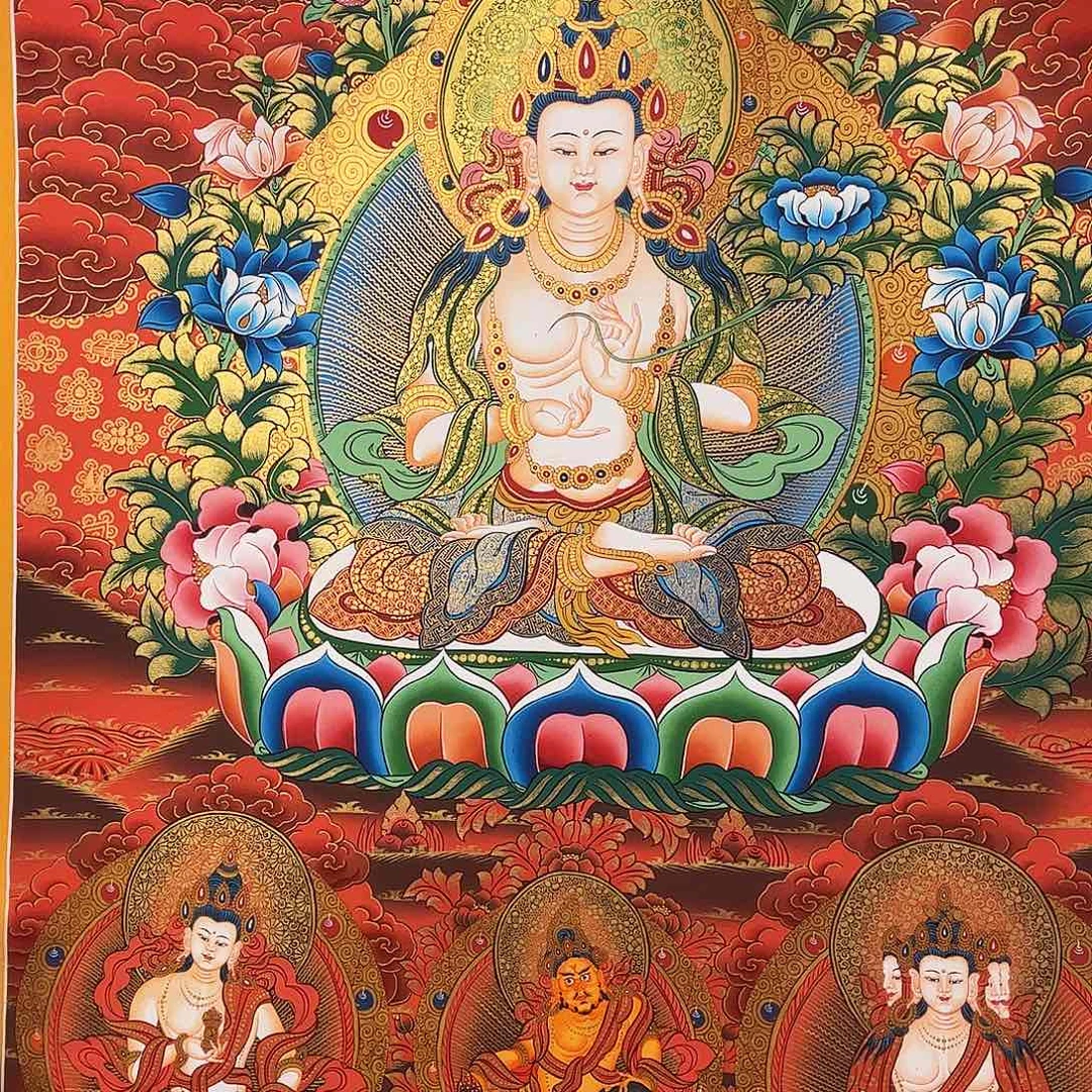 段***贤装裱画尼泊尔手绘唐卡画芯