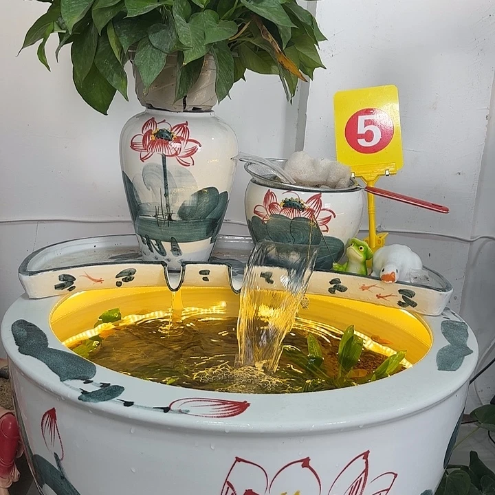 其他陶流水摆件6件套