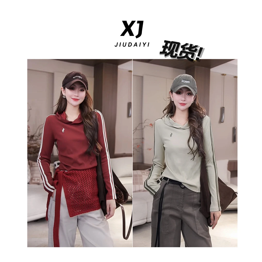 玖黛衣现货【槐月初晴】新款百搭显瘦时尚休闲上衣 TXJ42276