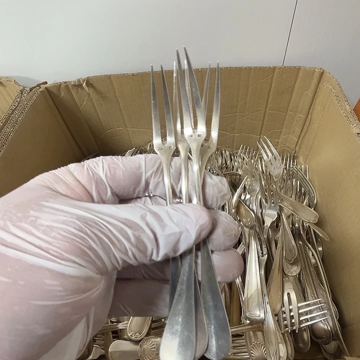 贵金属欧洲中古老物件叉子