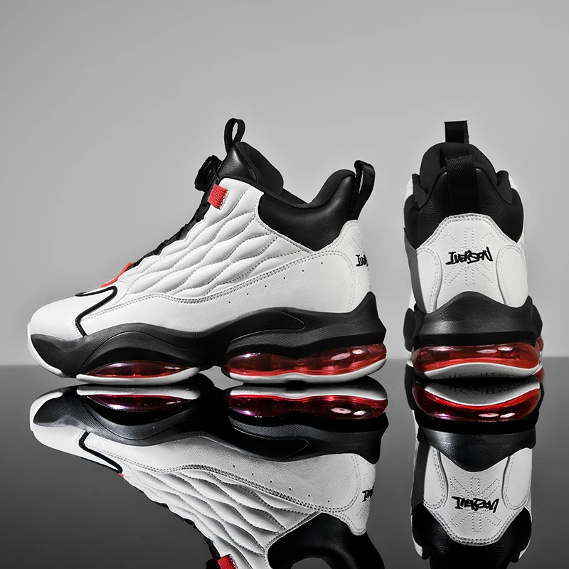 IVERSON/艾弗森男高帮篮球鞋秋冬加绒气垫男鞋学生缓震耐磨运动鞋