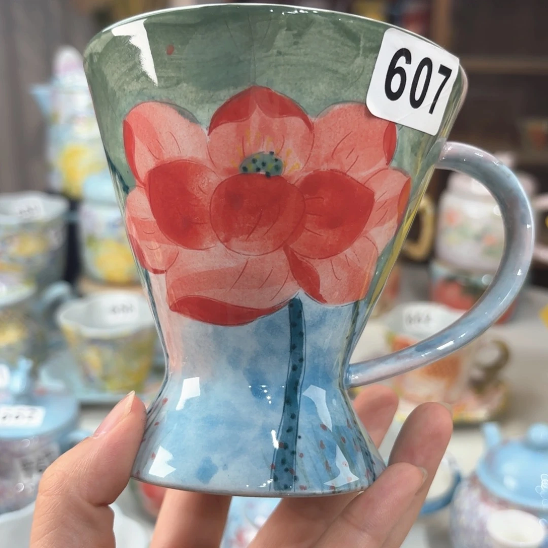 景德镇手绘高温釉下彩陶瓷茶具