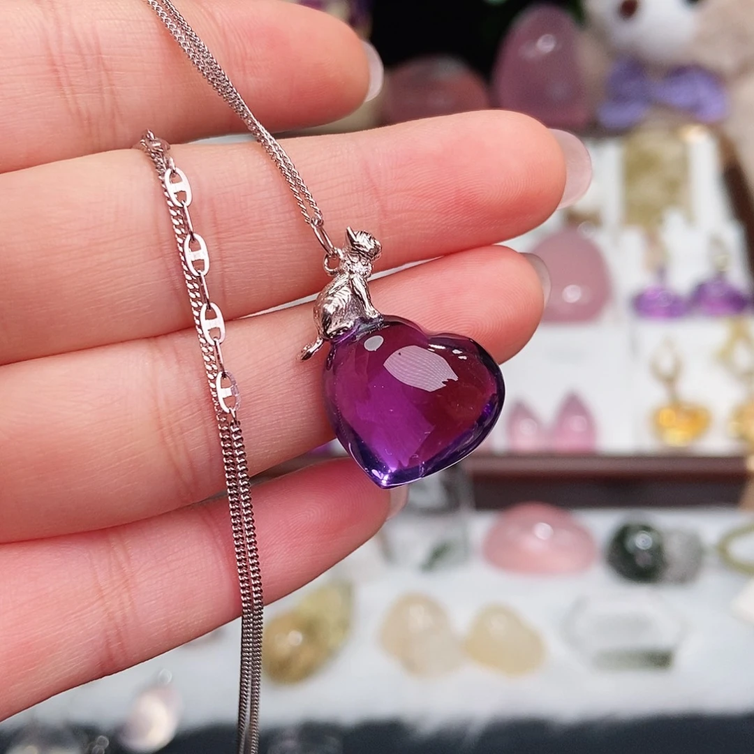 水晶吊坠(赠链)银S925镶嵌