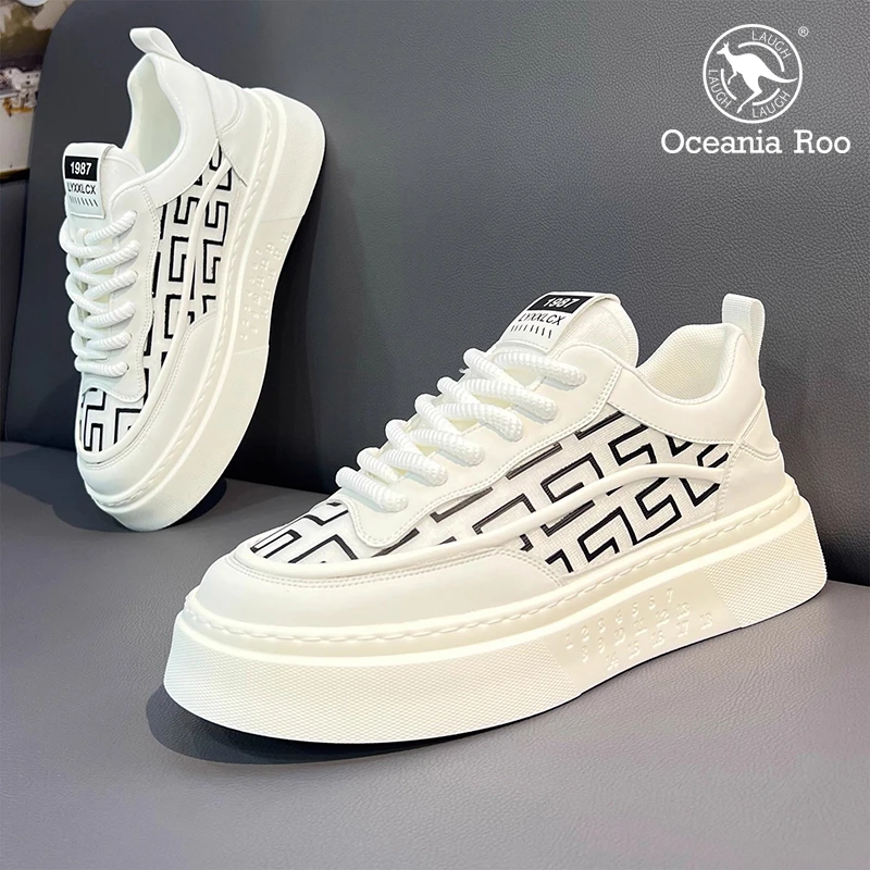 网红男款鞋子2025新款夏季男生显高厚底鞋休闲透气小白鞋百搭板鞋