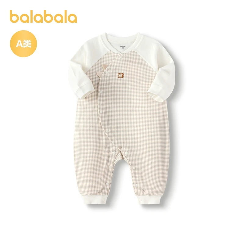巴拉巴拉婴儿衣服宝宝连体衣睡衣款新生儿哈衣爬服简约气质保暖萌