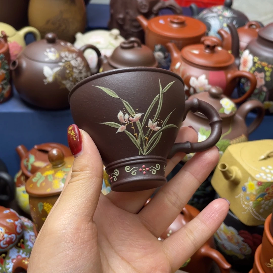 红泥茶杯紫砂主人杯100cc