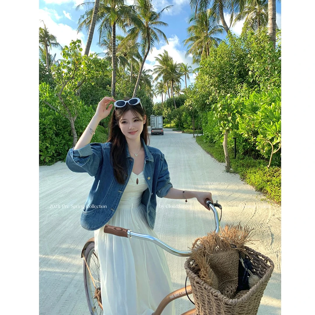 【CloudSweet 02/28 10:00】cherry lover/浪漫春日颂 牛仔短外套