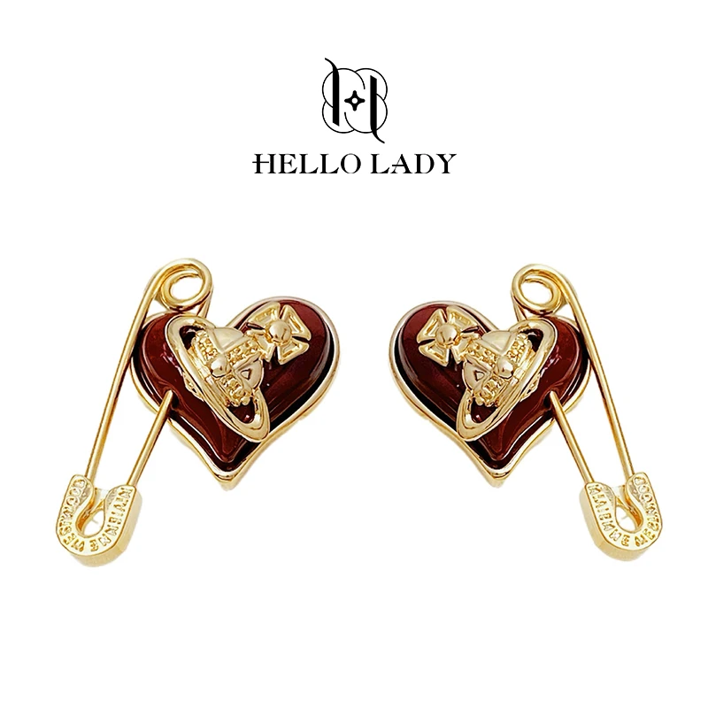 【V金版本】精工CNC 时尚爱心别针耳环1213