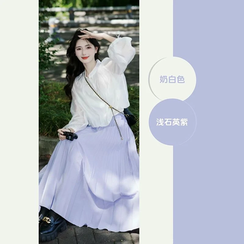 今年流行漂亮搭配一整套女装2025新款甜辣风上衣半身裙两件套装