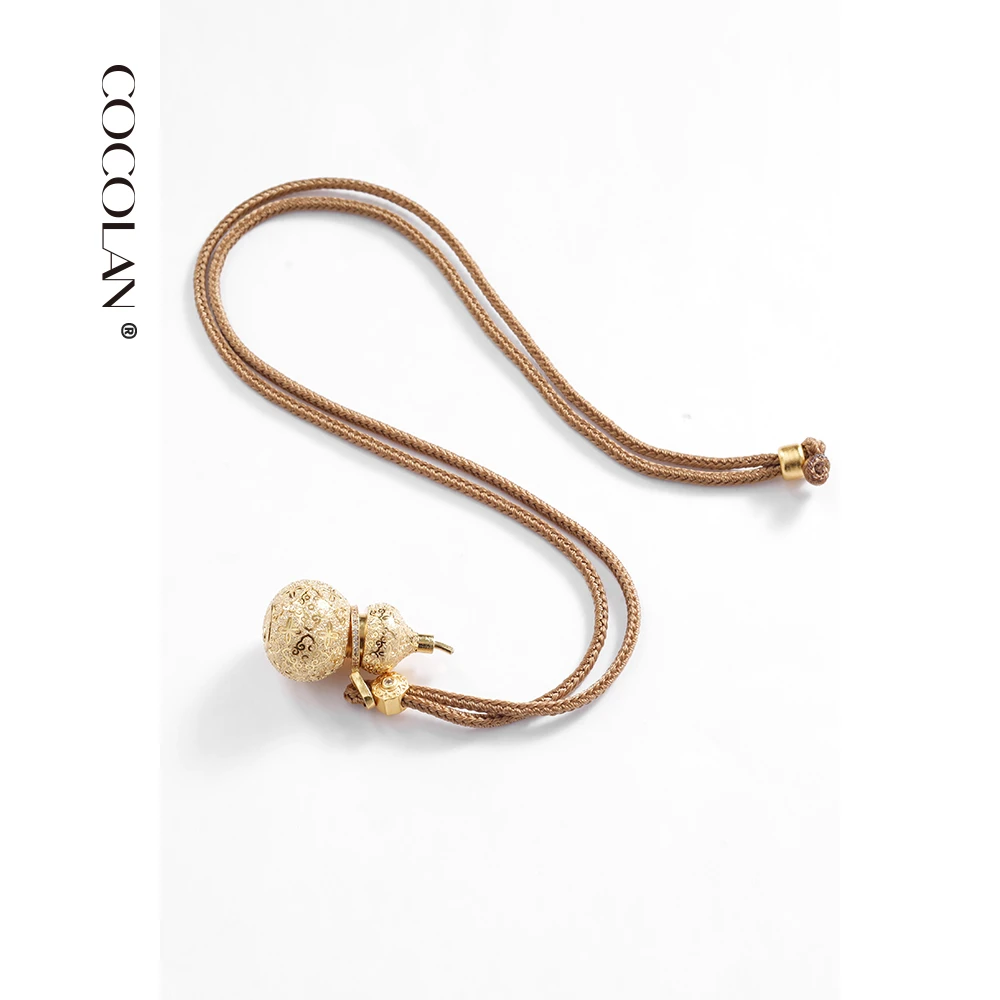 合金棉绳项链 COCOLAN合金雕花葫芦福禄项链女CL8XL1206