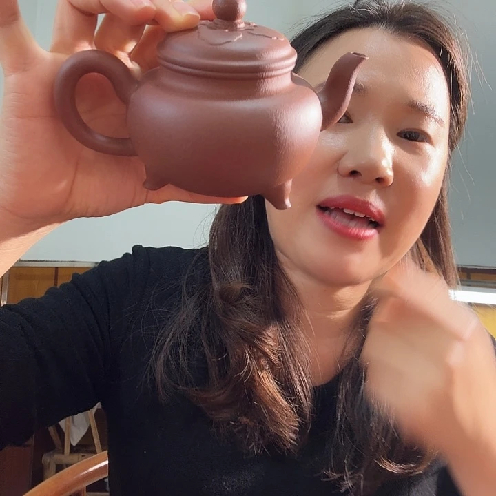 茶壶紫砂原矿紫泥底槽清大彬如意240cc