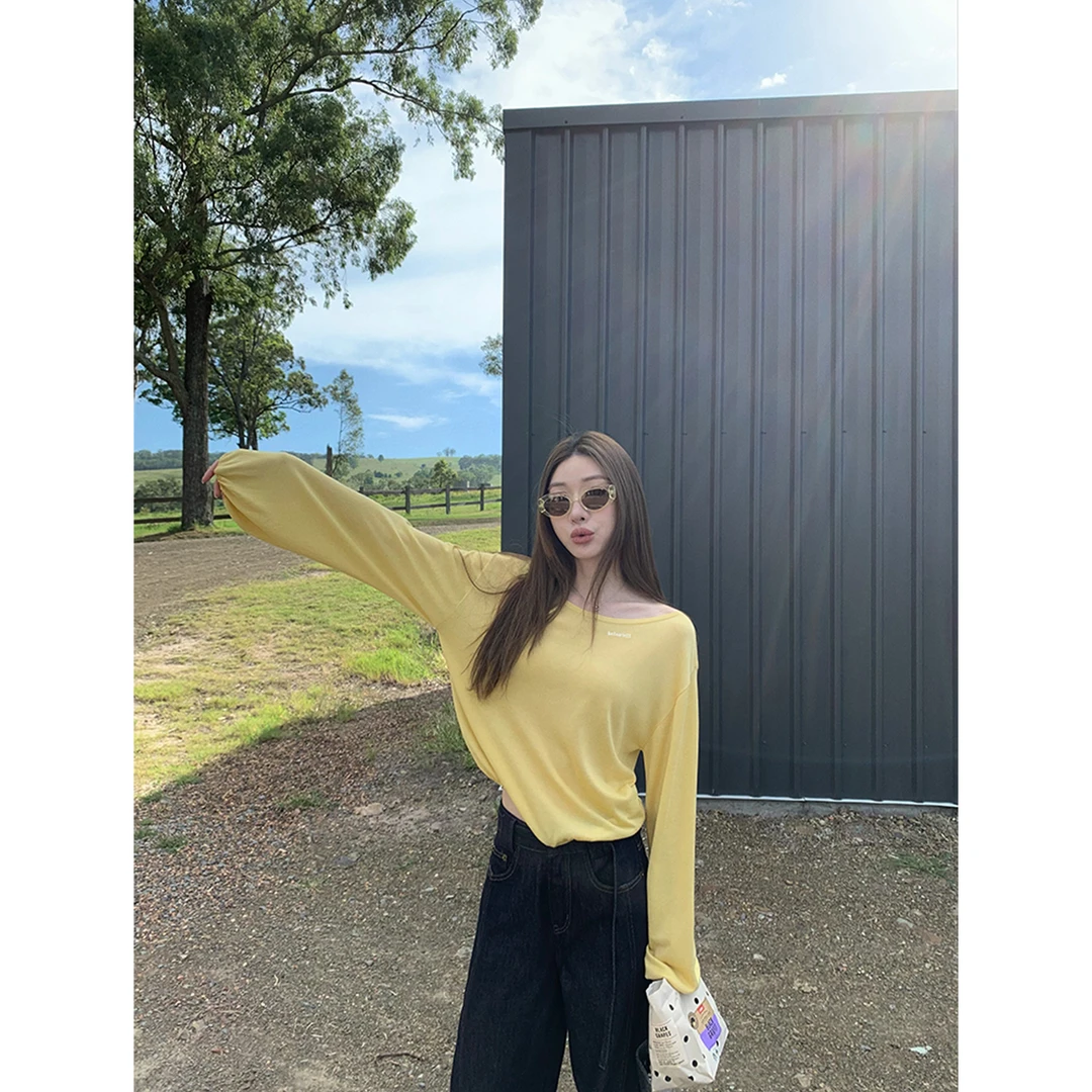 YESWOMEN 【T】锁骨春日集·85超细支一字肩上衣XY7052B3476