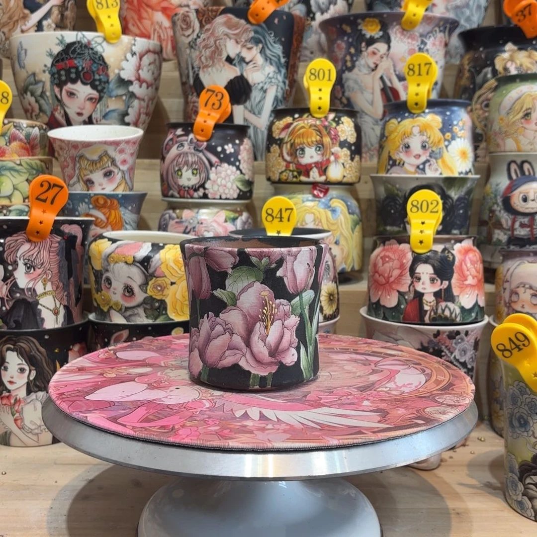 景德镇手绘花盆陶瓷9/9