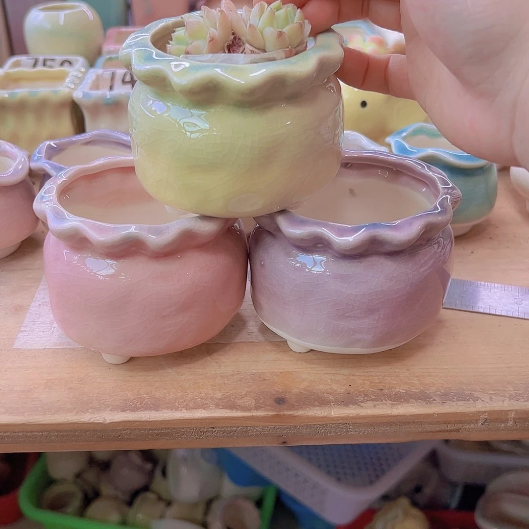 陶瓷花盆当场满12包邮