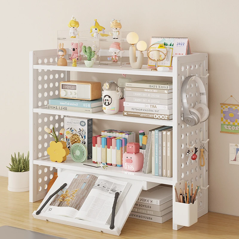 桌面置物架桌上书架书桌洞洞板分层架多层整理宿舍办公桌收纳神器