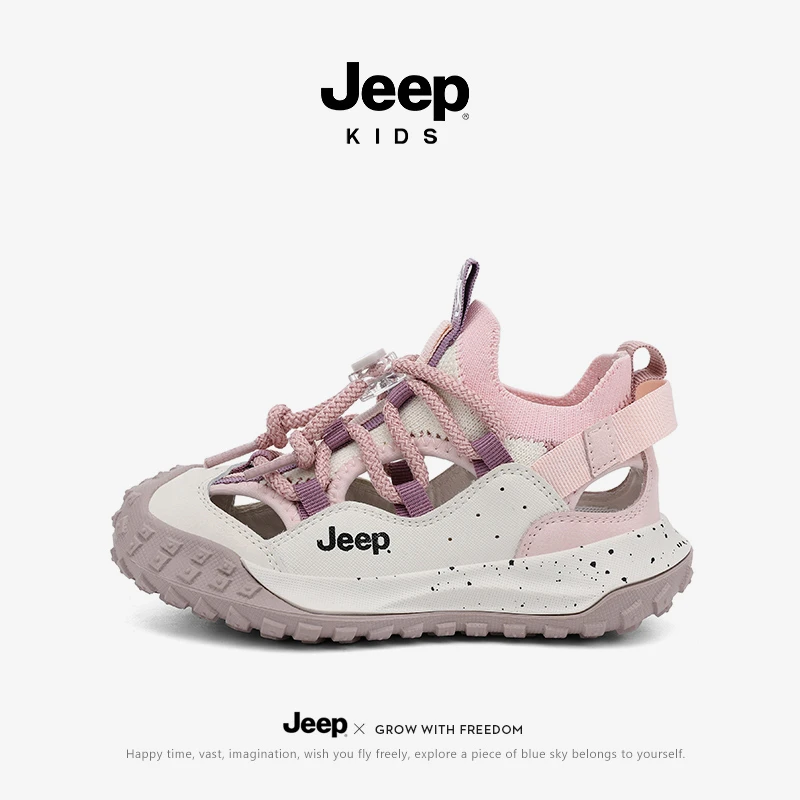 jeep女童凉鞋夏款2025新款女孩夏季外穿透气百搭儿童溯溪鞋男童鞋