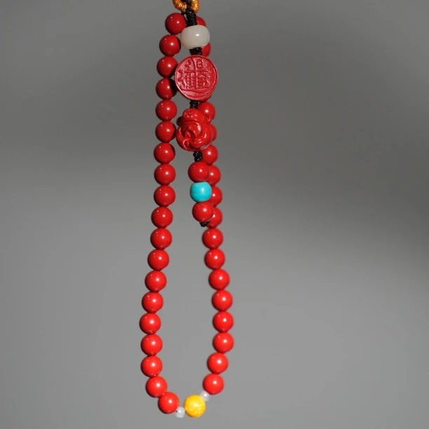 含辰砂工艺品红砂手机链朱砂手机挂饰