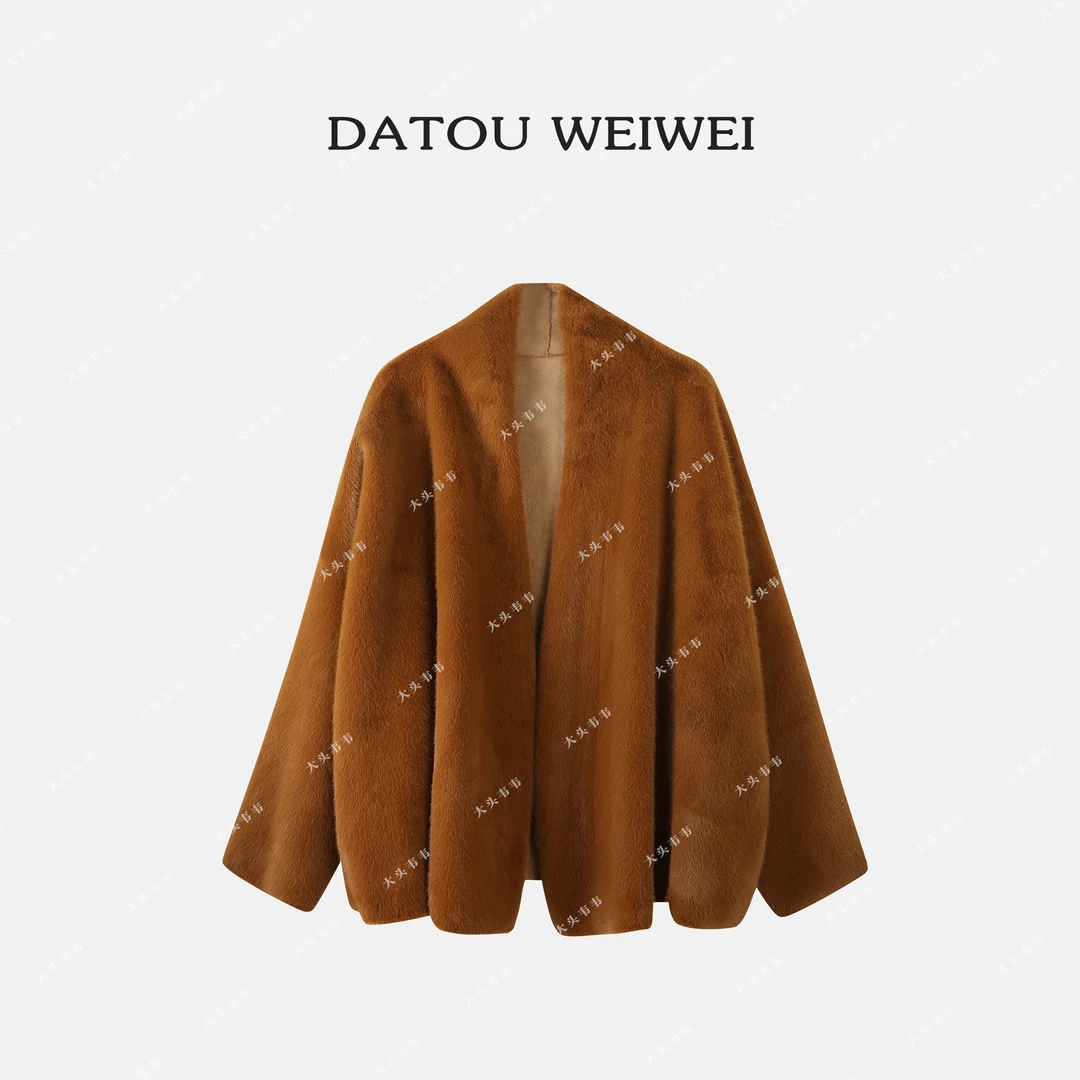 【大头韦韦】冬季南瓜色毛毛加厚时尚外套205926