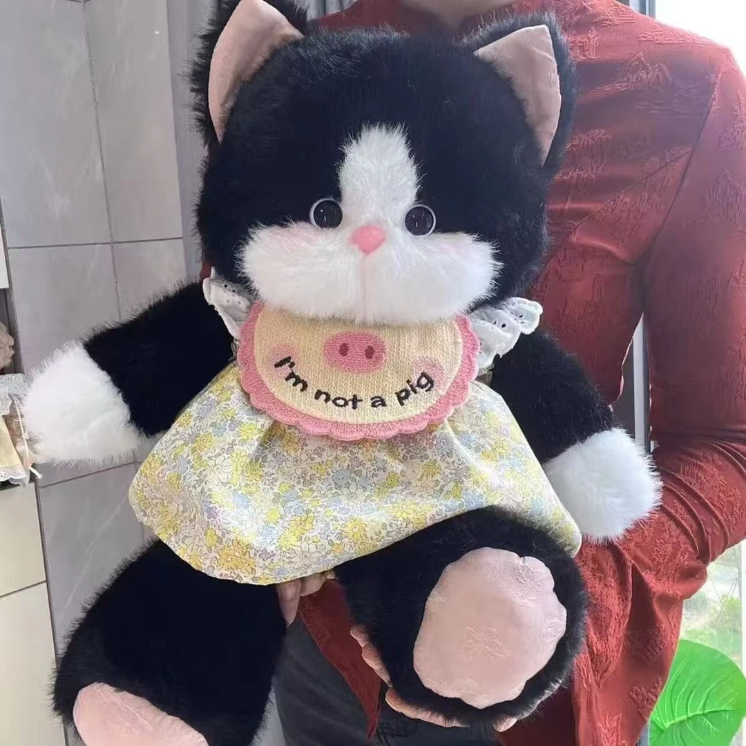 可爱小猫咪毛绒玩具仿貂安抚公仔陪睡布娃娃礼物抱枕C-3