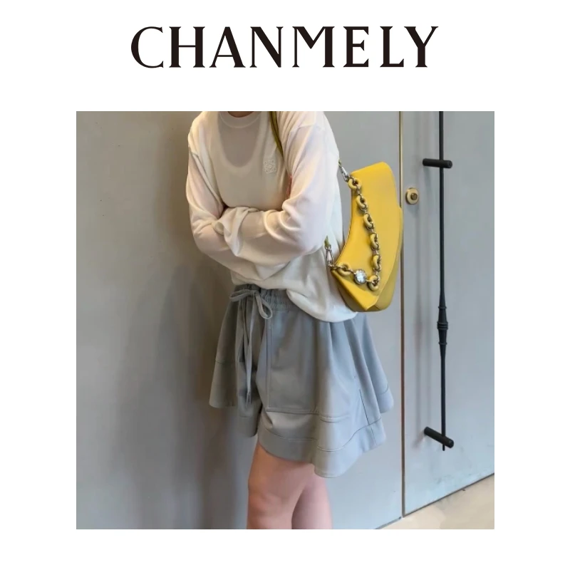 【CHANMITY】25/FW‘’Biker甜酷‘’格蕾系时髦抽绳A摆显瘦裙裤025670